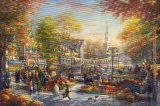 Thomas Kinkade The Pumpkin Festival painting